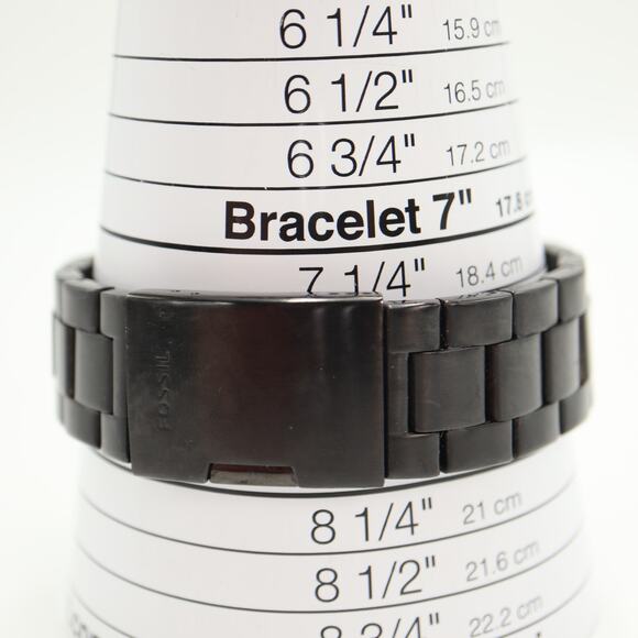 Fossil Machine Men's 42mm Date Watch FS5393 Black Stainless Steel w New Battery - Picture 4 of 11